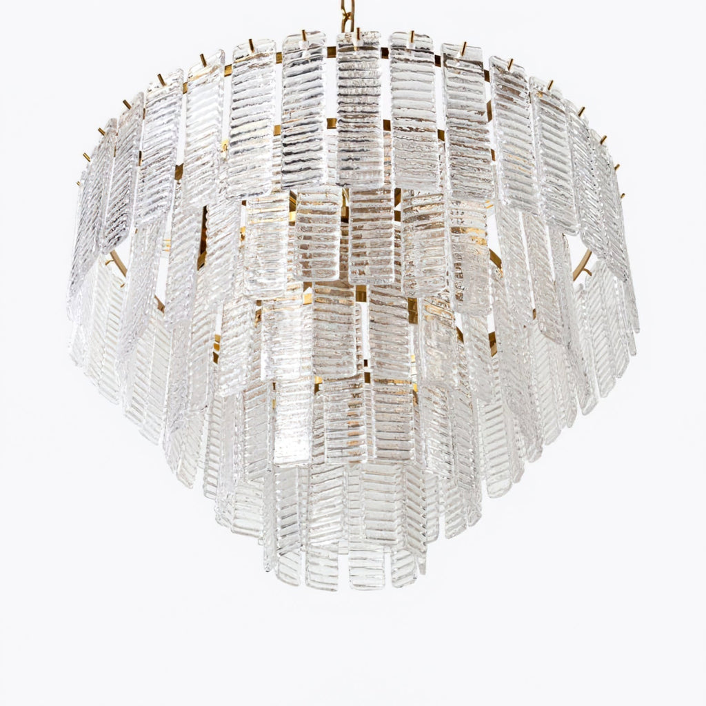 Aurora Lustre Rose Murano Verre Superposé Vintage Luxe - Neutralighting