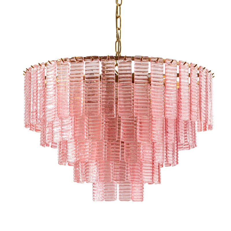 Aurora Lustre Rose Murano Verre Superposé Vintage Luxe - Neutralighting