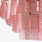 Aurora Lustre Rose Murano Verre Superposé Vintage Luxe - Neutralighting