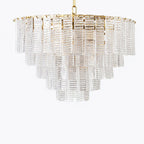 Aurora Lustre Rose Murano Verre Superposé Vintage Luxe - Neutralighting