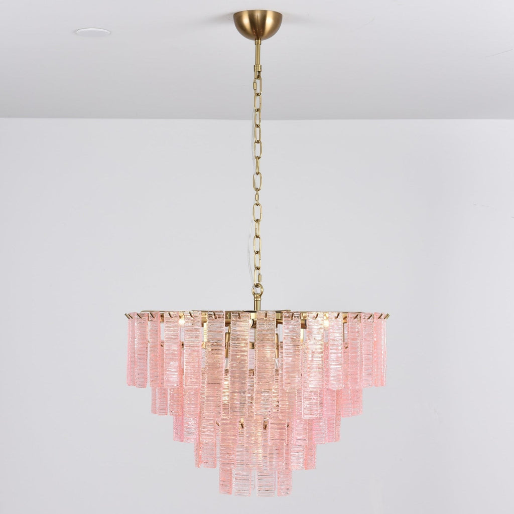 Aurora Lustre Rose Murano Verre Superposé Vintage Luxe - Neutralighting