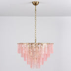 Aurora Lustre Rose Murano Verre Superposé Vintage Luxe - Neutralighting