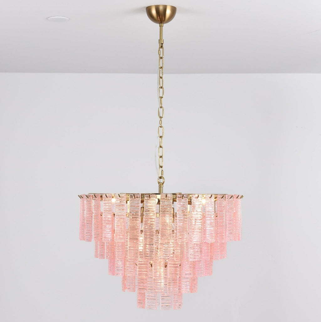 Aurora Lustre Rose Murano Verre Superposé Vintage Luxe - Neutralighting