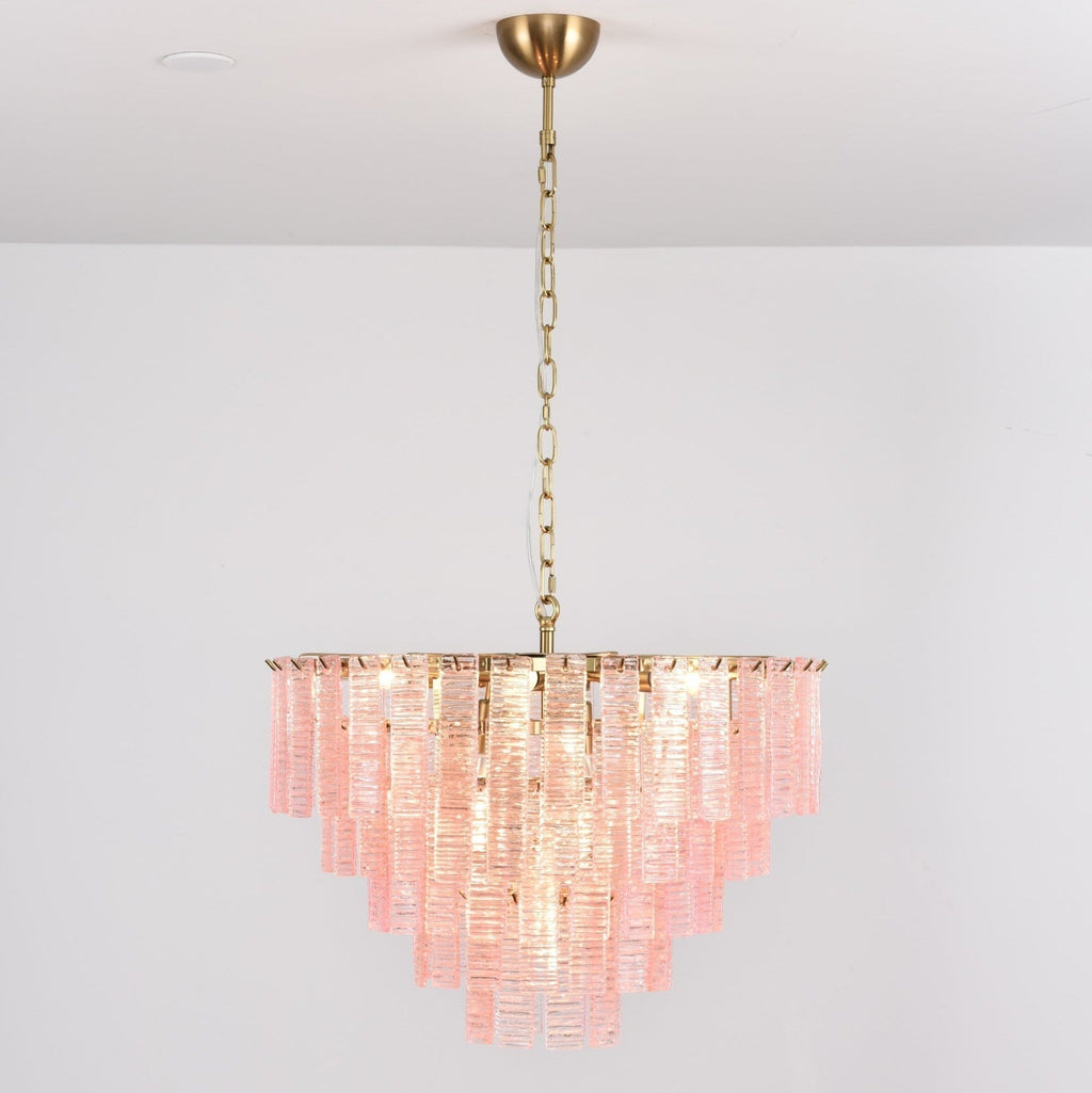 Aurora Lustre Rose Murano Verre Superposé Vintage Luxe - Neutralighting