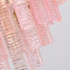 Aurora Lustre Rose Murano Verre Superposé Vintage Luxe - Neutralighting