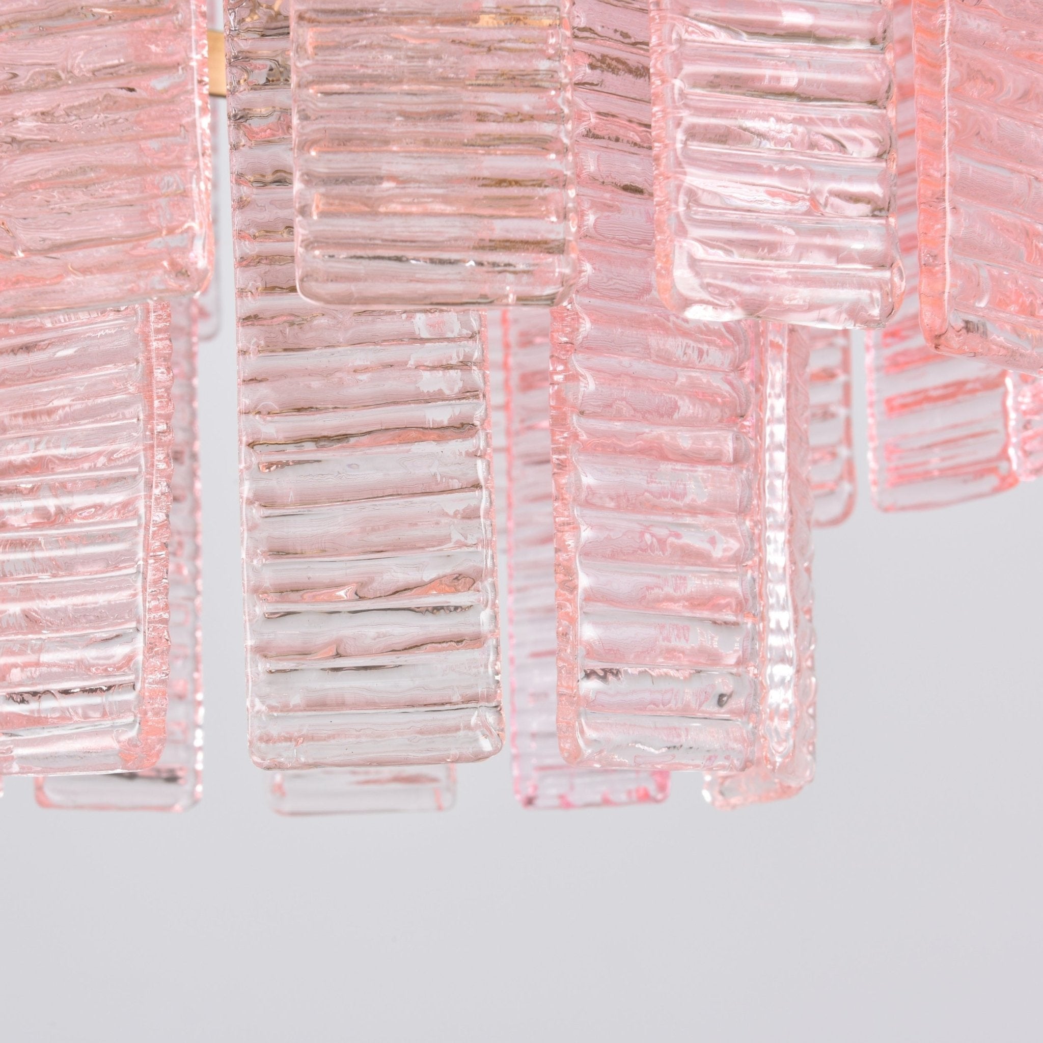 Aurora Lustre Rose Murano Verre Superposé Vintage Luxe - Neutralighting
