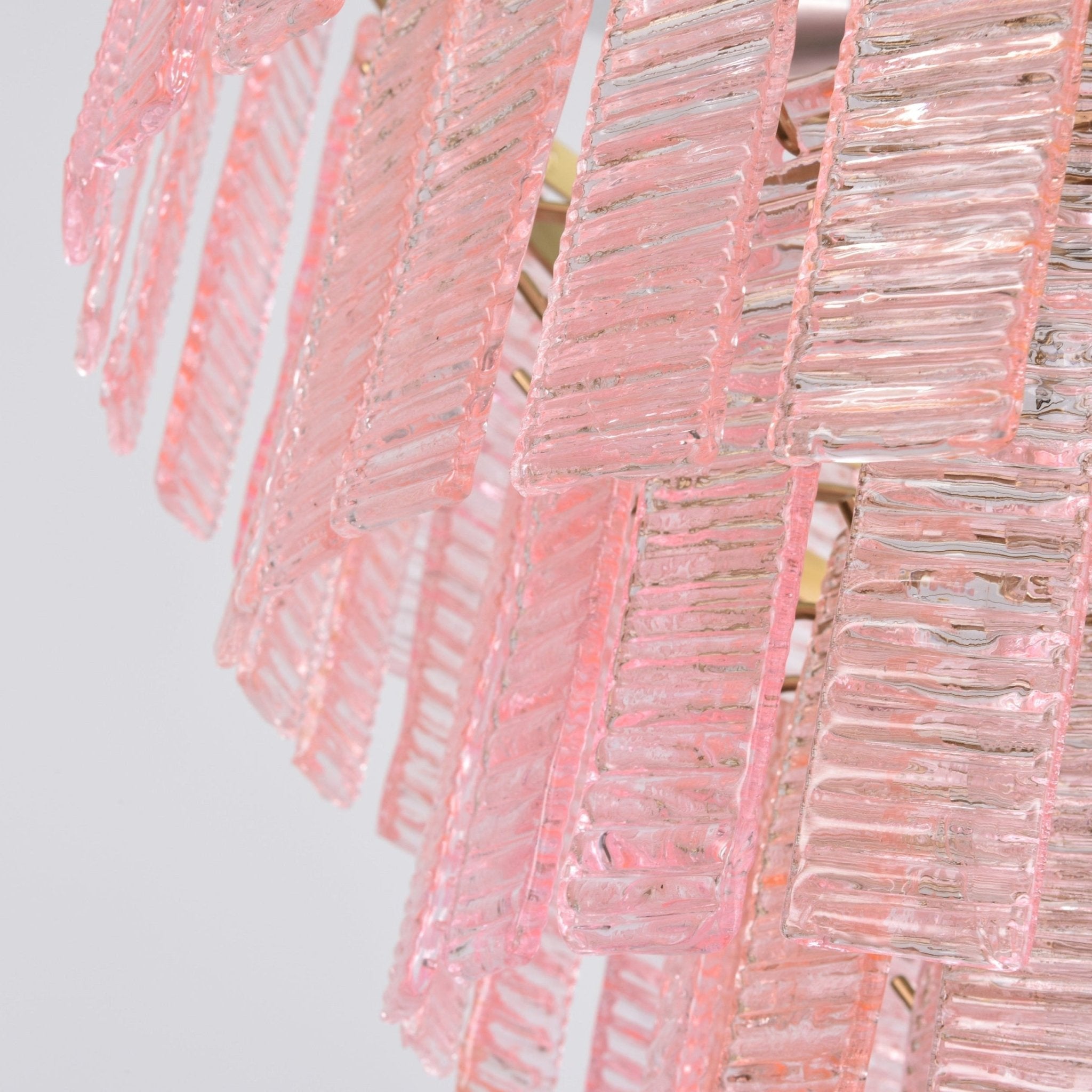 Aurora Lustre Rose Murano Verre Superposé Vintage Luxe - Neutralighting