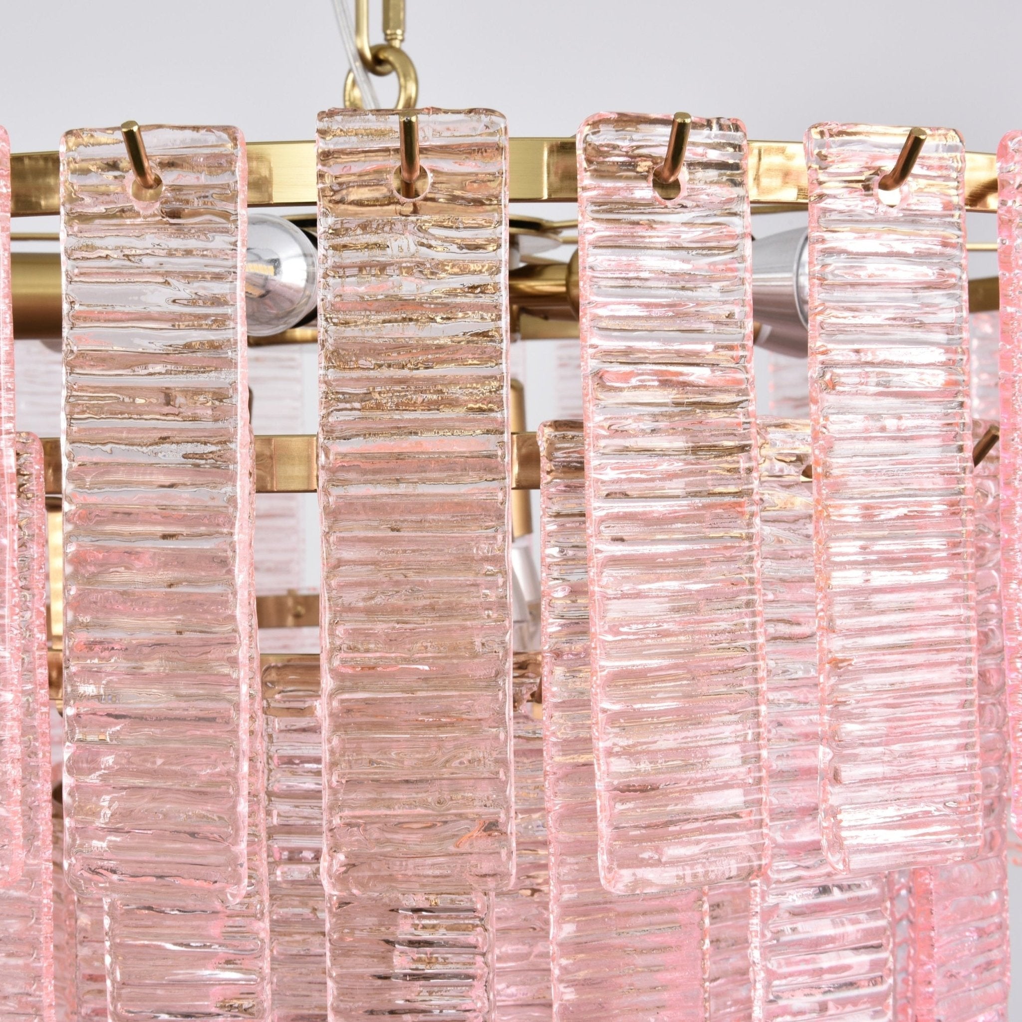 Aurora Lustre Rose Murano Verre Superposé Vintage Luxe - Neutralighting