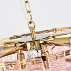 Aurora Lustre Rose Murano Verre Superposé Vintage Luxe - Neutralighting