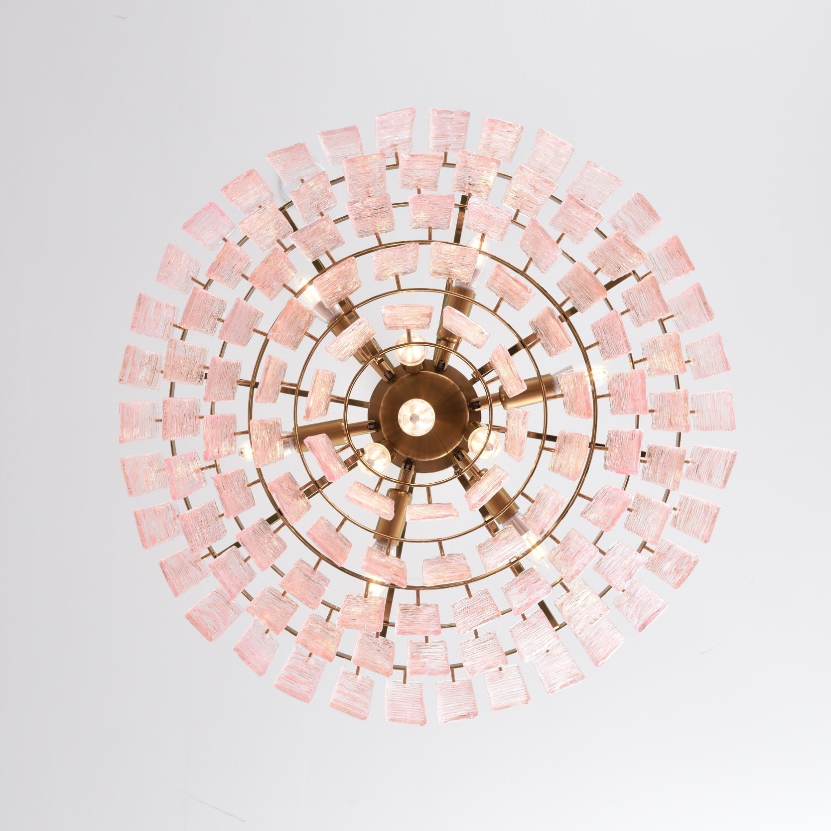 Aurora Lustre Rose Murano Verre Superposé Vintage Luxe - Neutralighting