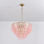 Aurora Lustre Rose Murano Verre Superposé Vintage Luxe - Neutralighting