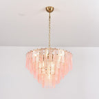 Aurora Lustre Rose Murano Verre Superposé Vintage Luxe - Neutralighting