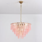 Aurora Lustre Rose Murano Verre Superposé Vintage Luxe - Neutralighting