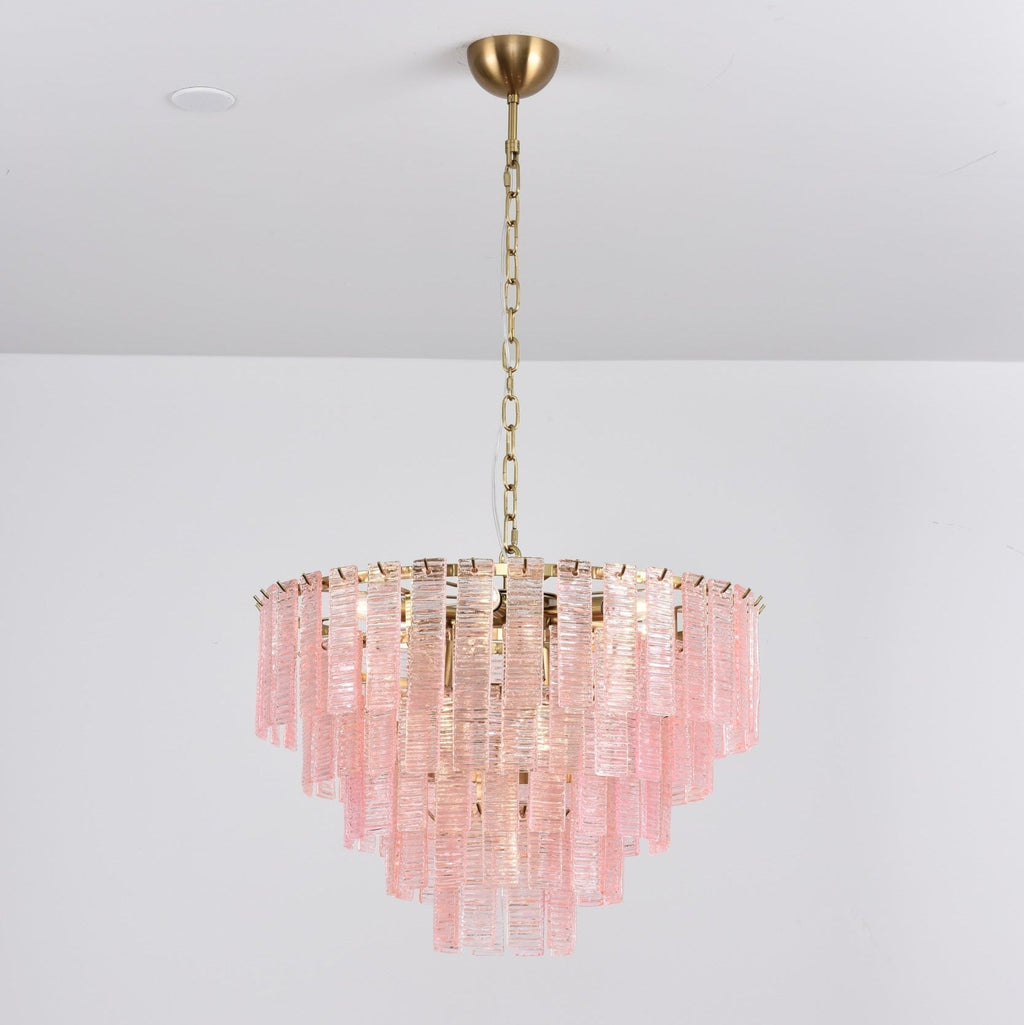 Aurora Lustre Rose Murano Verre Superposé Vintage Luxe - Neutralighting