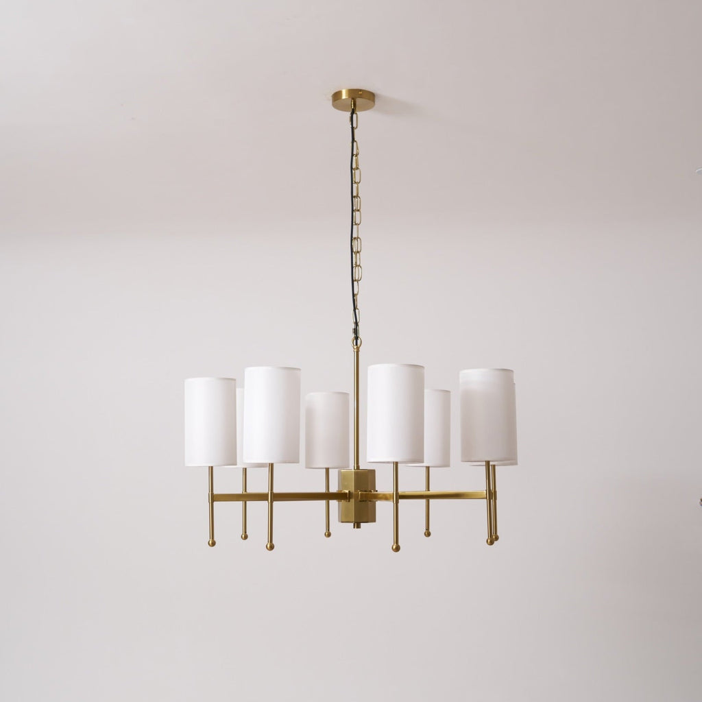 Ulcarisra Chandelier en Tissu Vintage en Laiton - Neutralighting