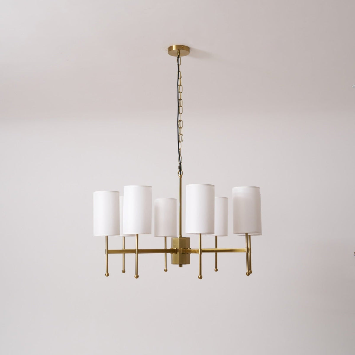 Ulcarisra Chandelier en Tissu Vintage en Laiton - Neutralighting