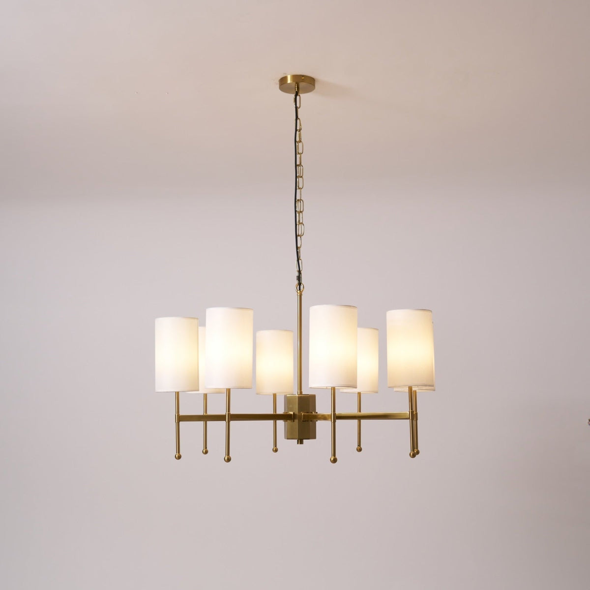 Ulcarisra Chandelier en Tissu Vintage en Laiton - Neutralighting