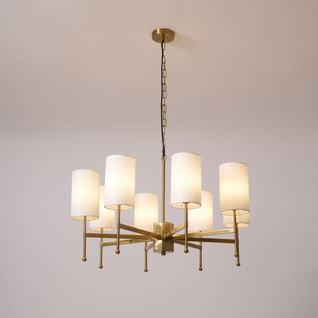 Ulcarisra Chandelier en Tissu Vintage en Laiton - Neutralighting