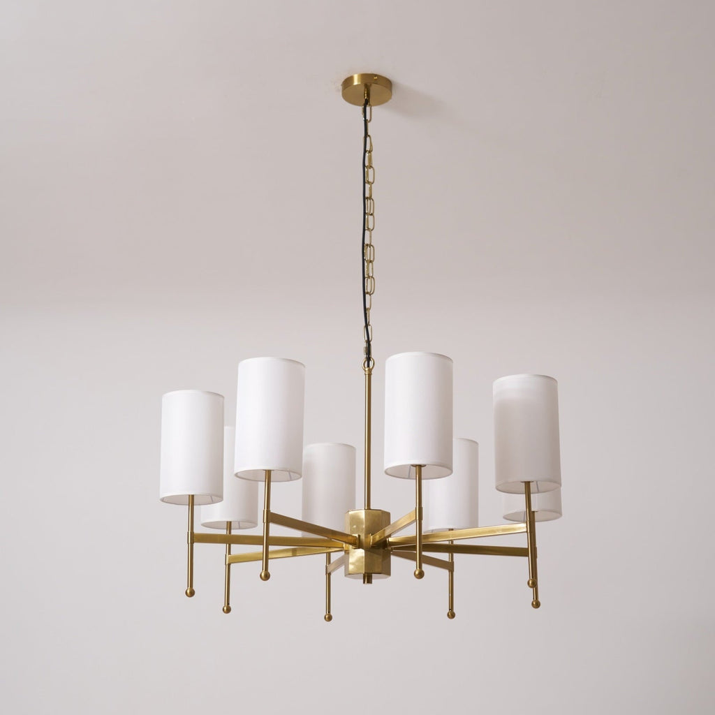 Ulcarisra Chandelier en Tissu Vintage en Laiton - Neutralighting