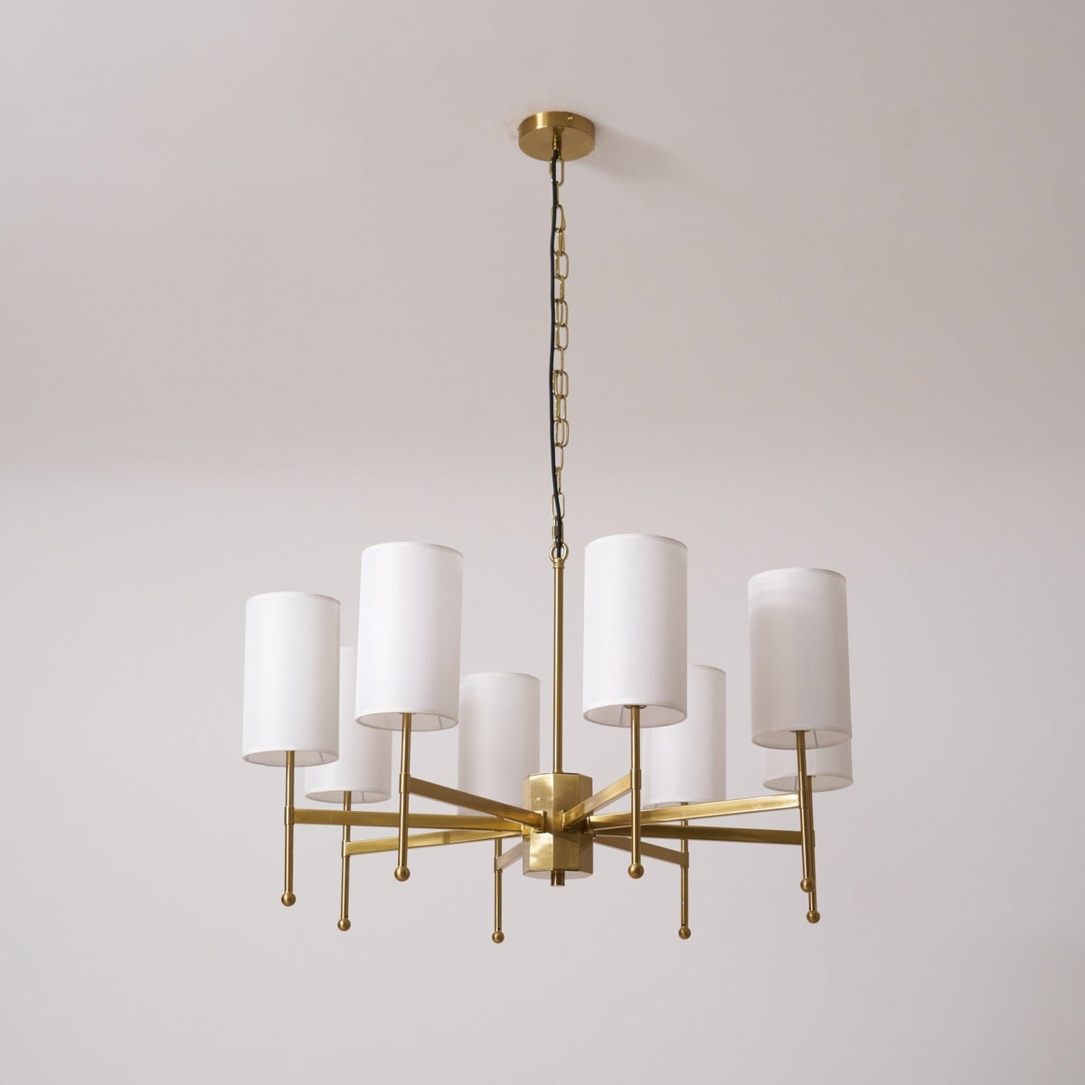 Ulcarisra Chandelier en Tissu Vintage en Laiton - Neutralighting