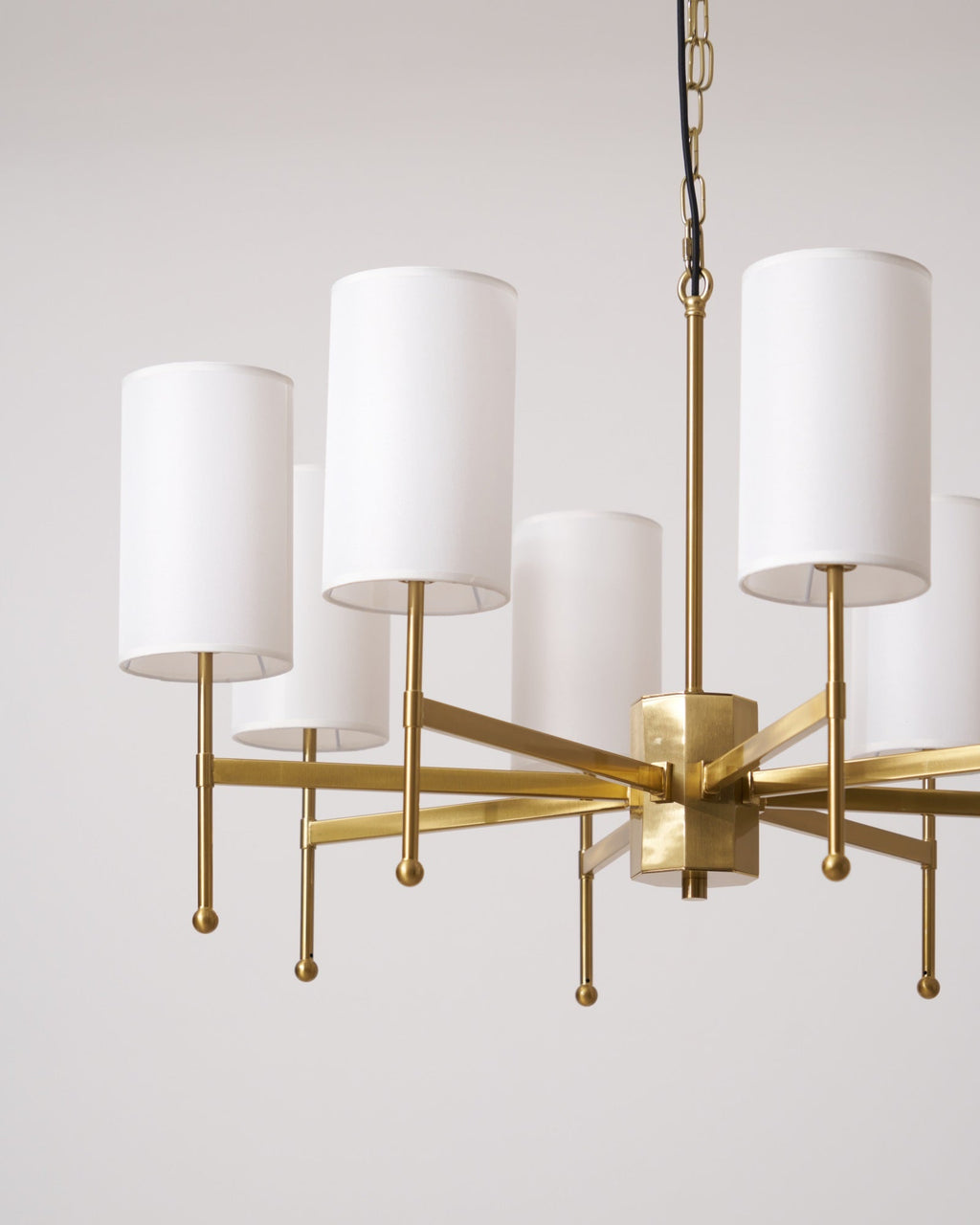Ulcarisra Chandelier en Tissu Vintage en Laiton - Neutralighting