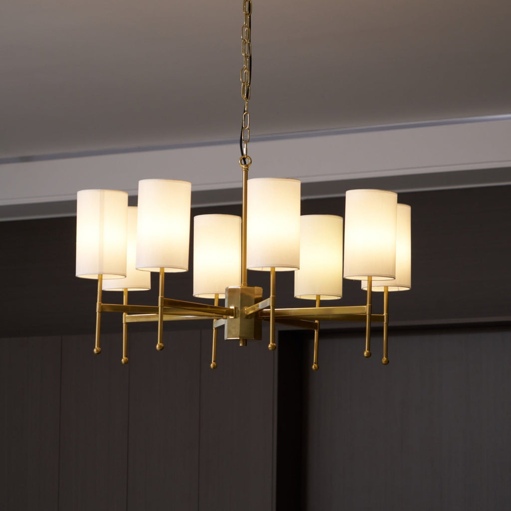 Ulcarisra Chandelier en Tissu Vintage en Laiton - Neutralighting