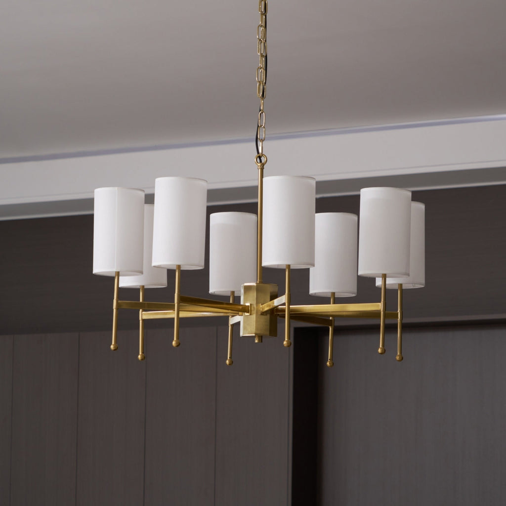Ulcarisra Chandelier en Tissu Vintage en Laiton - Neutralighting
