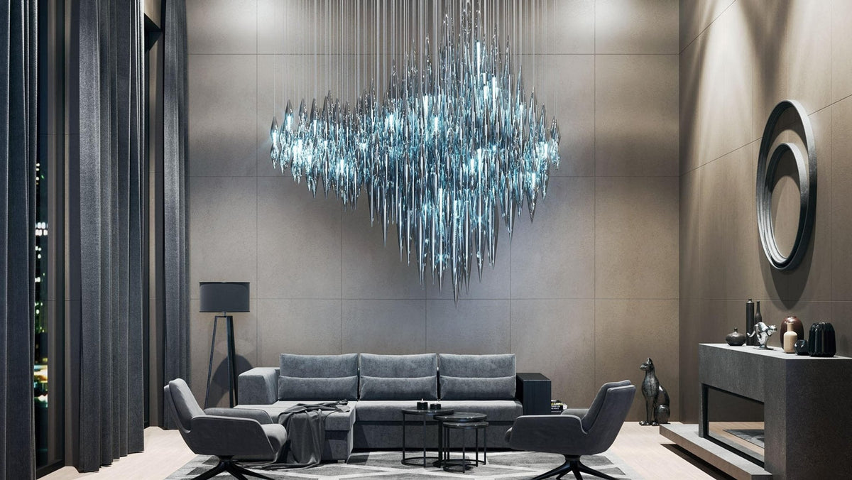 Oloren Chandelier Cristal Prismatique Luxe - Neutralighting