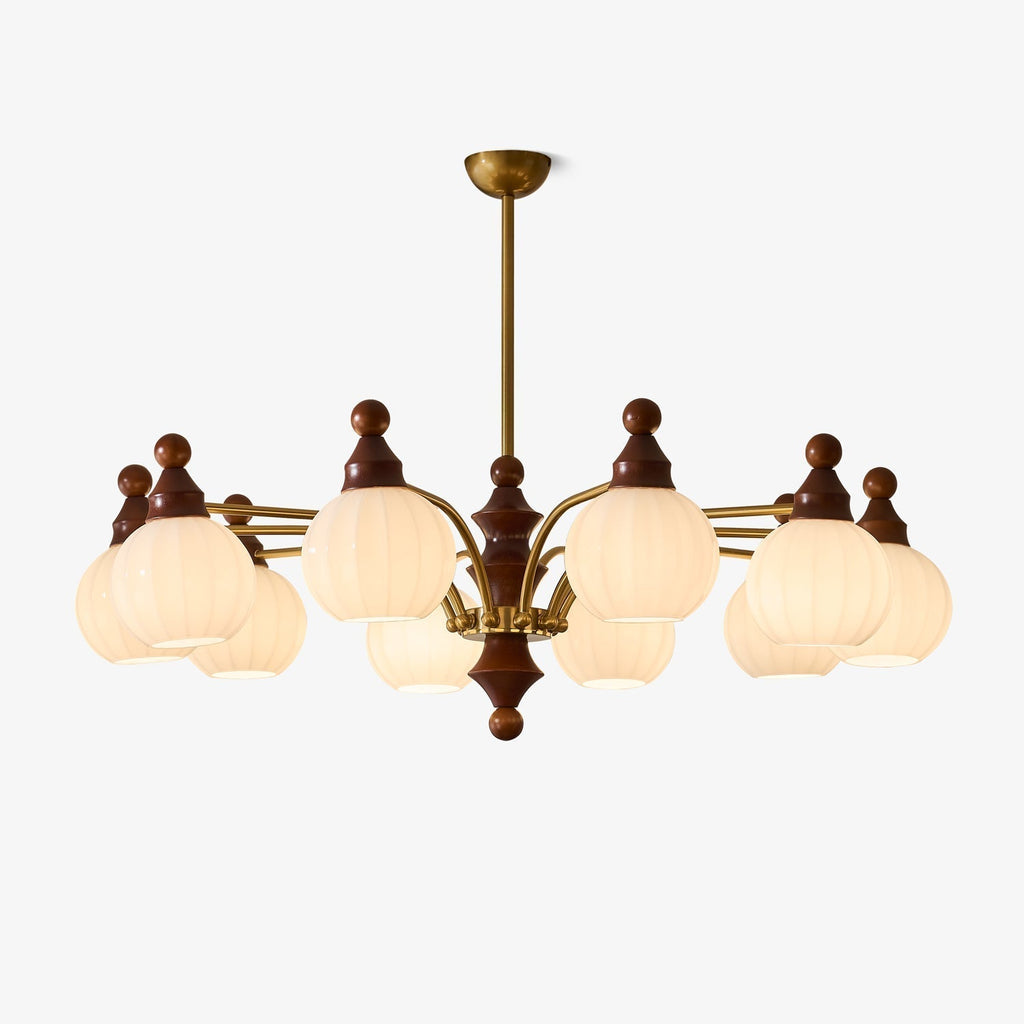 Lustra Chandelier Blossom avec Abat-jours en Verre - Neutralighting