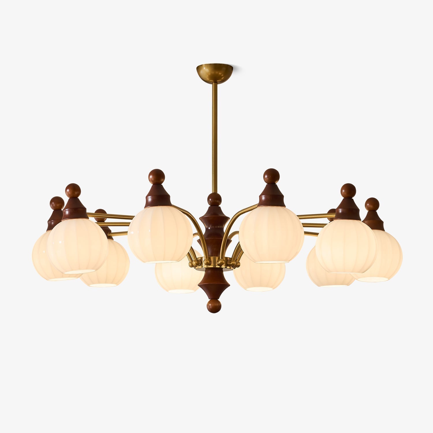 Lustra Chandelier Blossom avec Abat-jours en Verre - Neutralighting