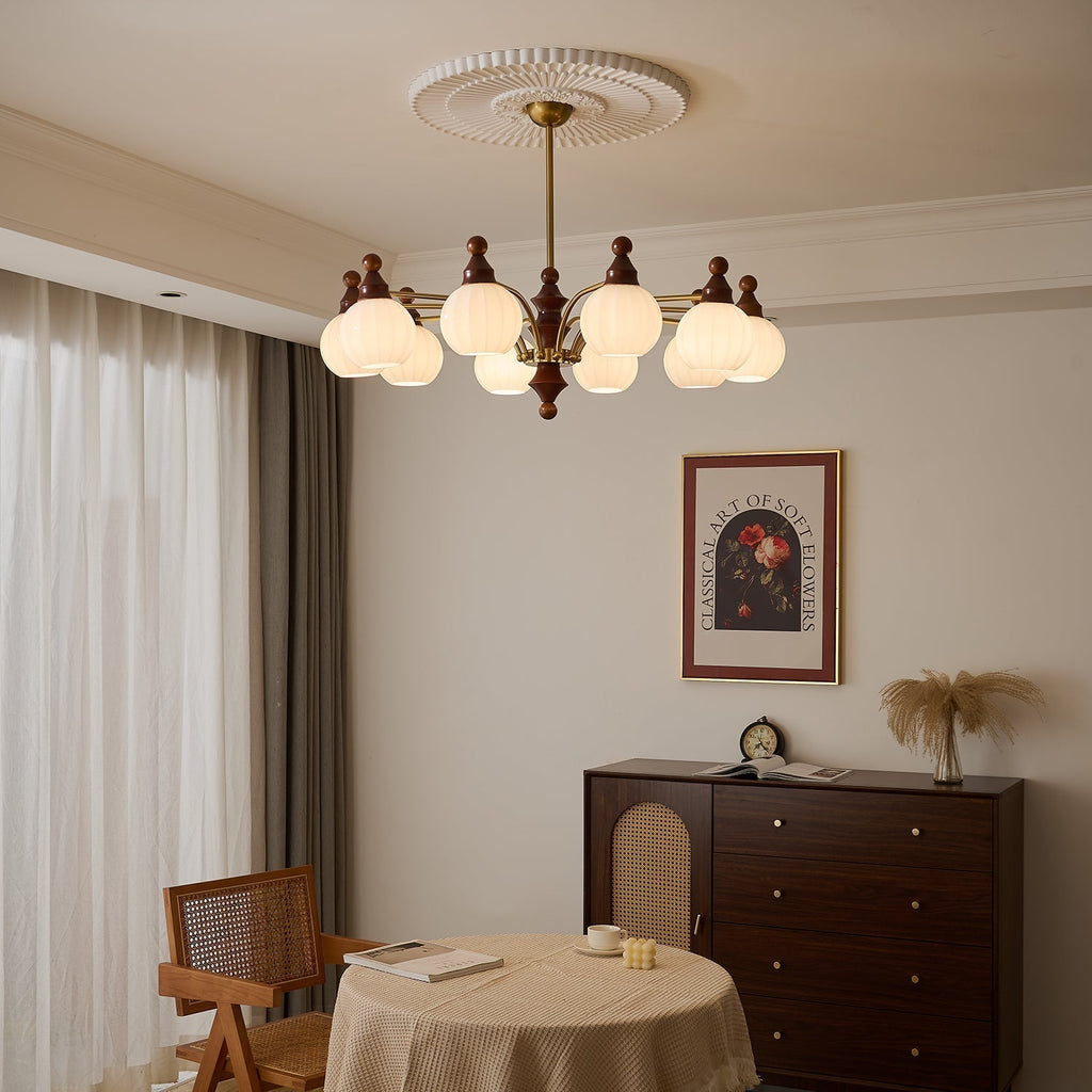 Lustra Chandelier Blossom avec Abat-jours en Verre - Neutralighting