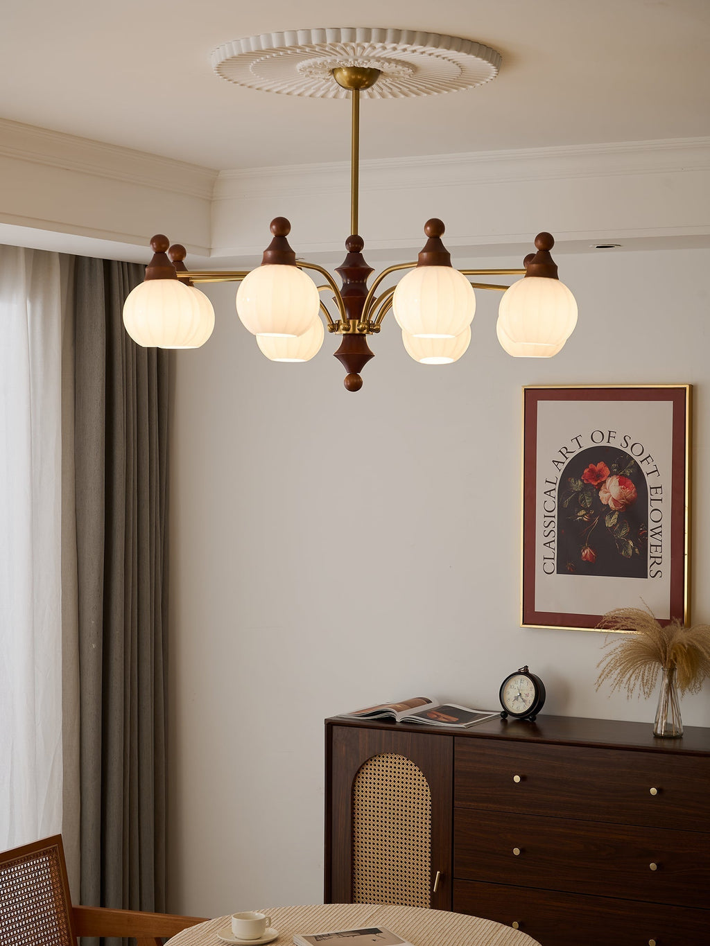 Lustra Chandelier Blossom avec Abat-jours en Verre - Neutralighting