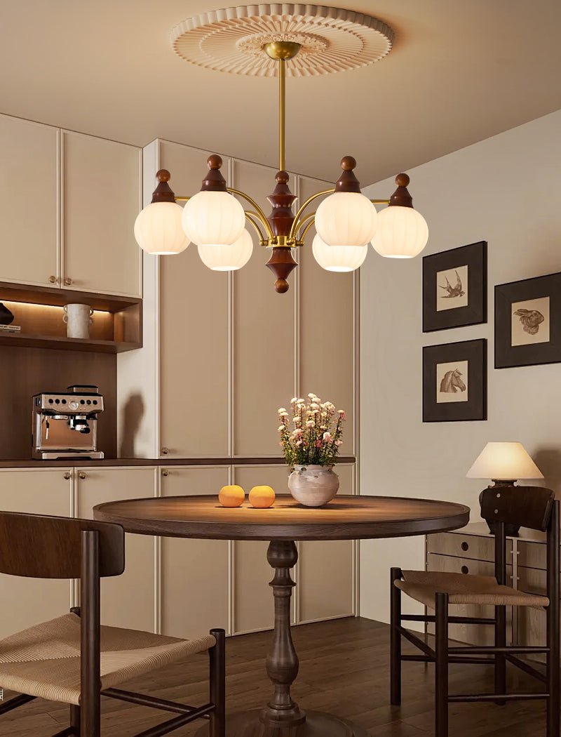 Lustra Chandelier Blossom avec Abat-jours en Verre - Neutralighting