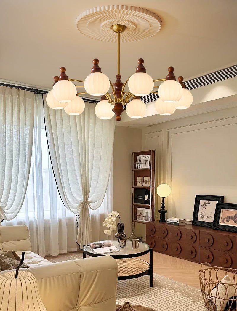Lustra Chandelier Blossom avec Abat-jours en Verre - Neutralighting