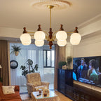 Lustra Chandelier Blossom avec Abat-jours en Verre - Neutralighting