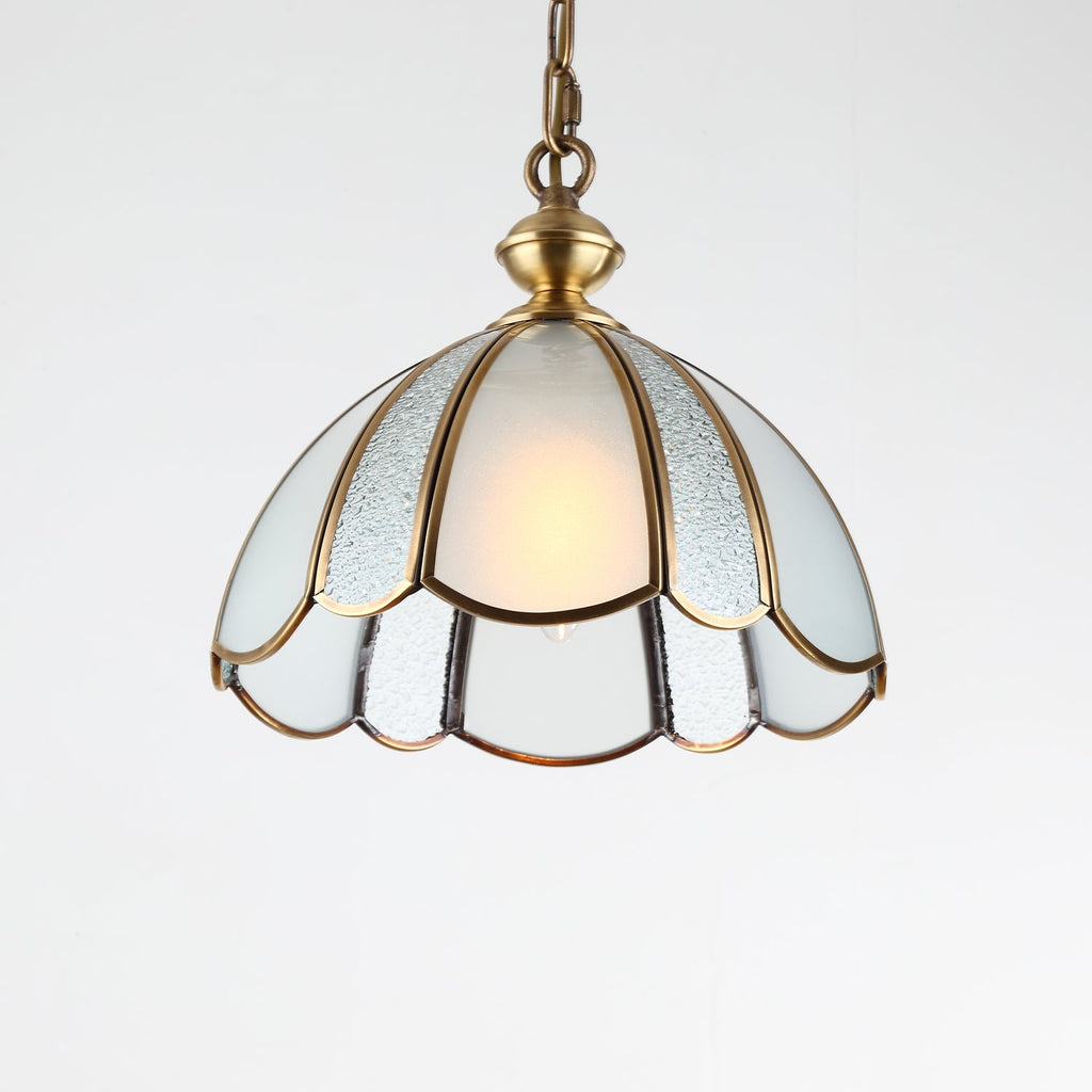 Ophaan Lampe Pendante Traditionnelle en Laiton et Verre Art - Neutralighting