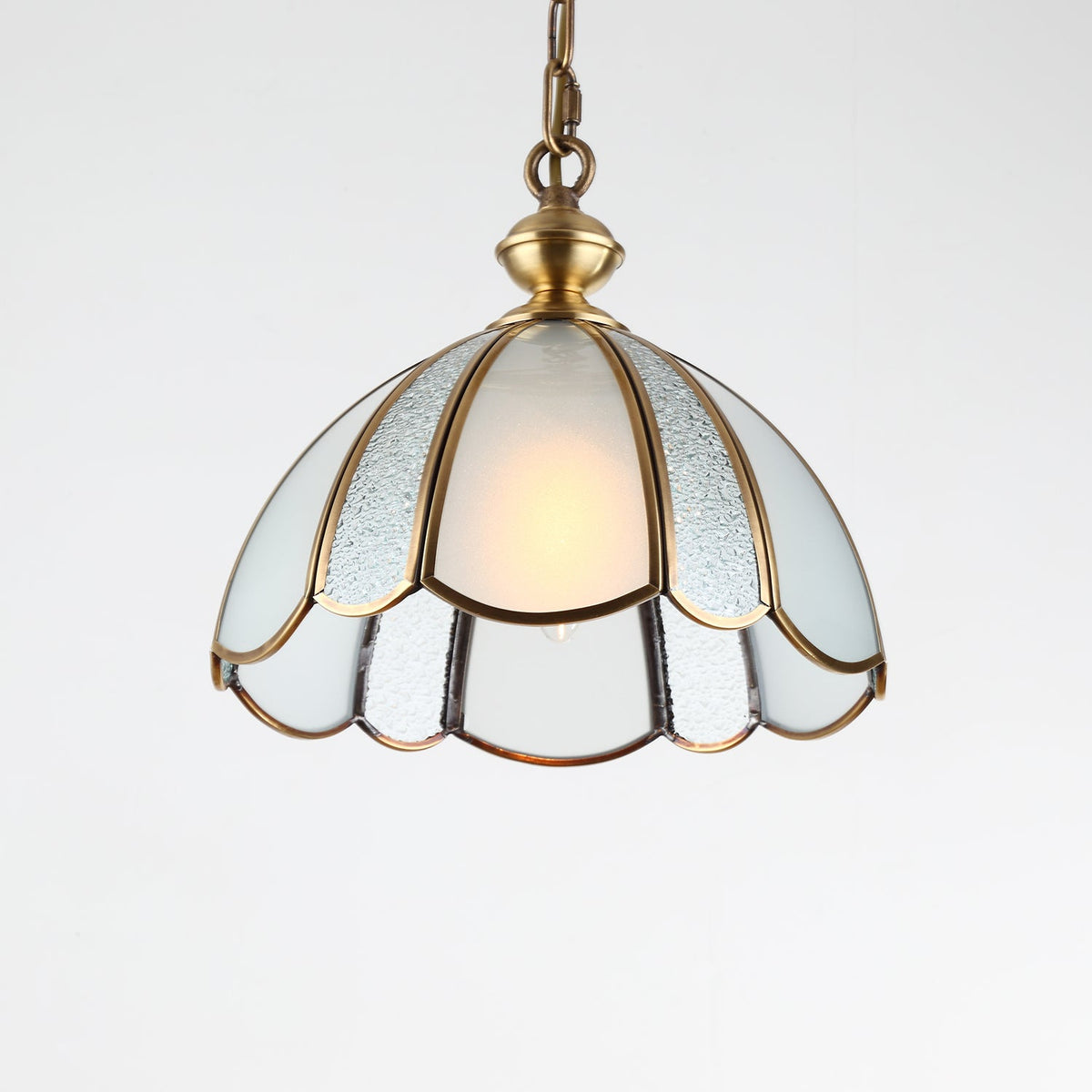 Ophaan Lampe Pendante Traditionnelle en Laiton et Verre Art - Neutralighting