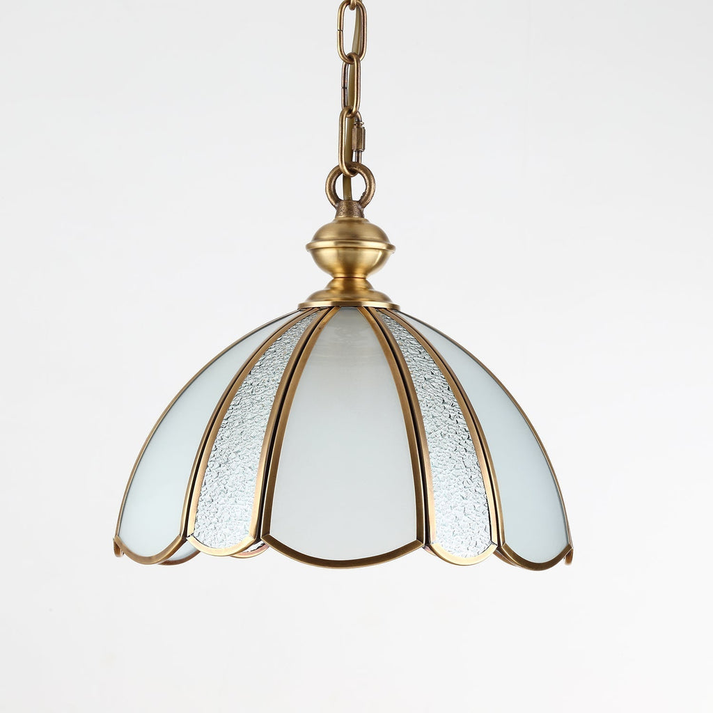 Ophaan Lampe Pendante Traditionnelle en Laiton et Verre Art - Neutralighting