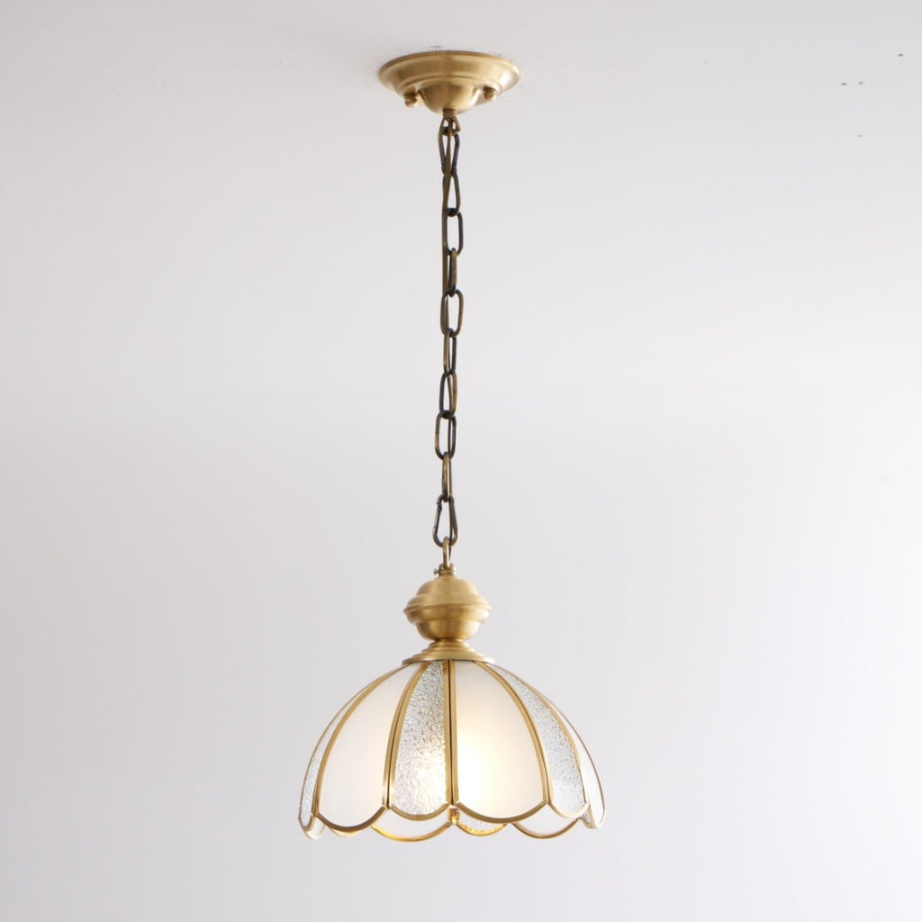 Ophaan Lampe Pendante Traditionnelle en Laiton et Verre Art - Neutralighting