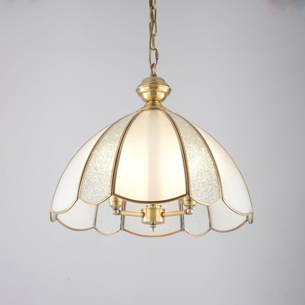 Ophaan Lampe Pendante Traditionnelle en Laiton et Verre Art - Neutralighting