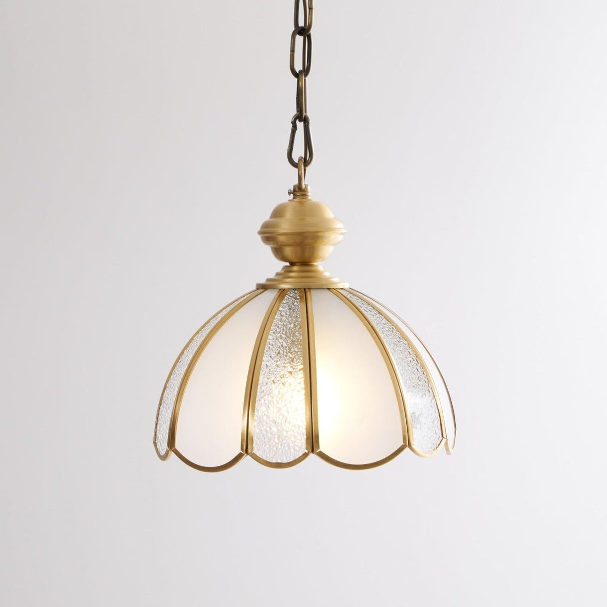 Ophaan Lampe Pendante Traditionnelle en Laiton et Verre Art - Neutralighting