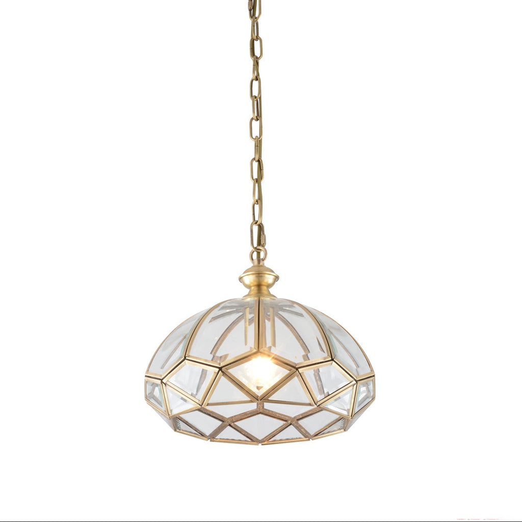 Ophaan Lampe Pendante Traditionnelle en Laiton et Verre Art - Neutralighting
