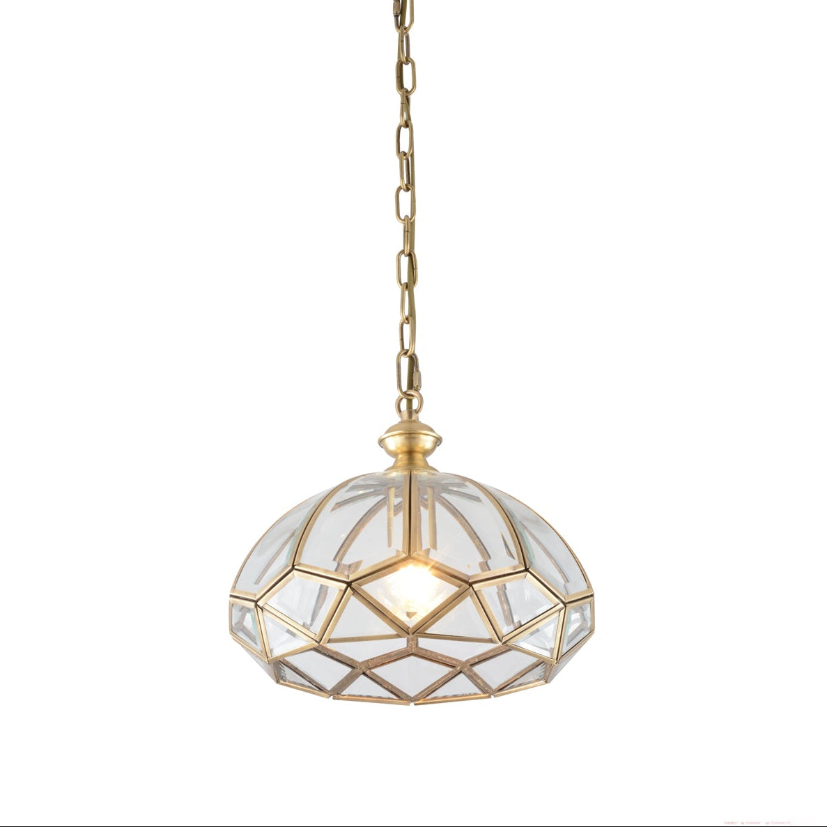 Ophaan Lampe Pendante Traditionnelle en Laiton et Verre Art - Neutralighting