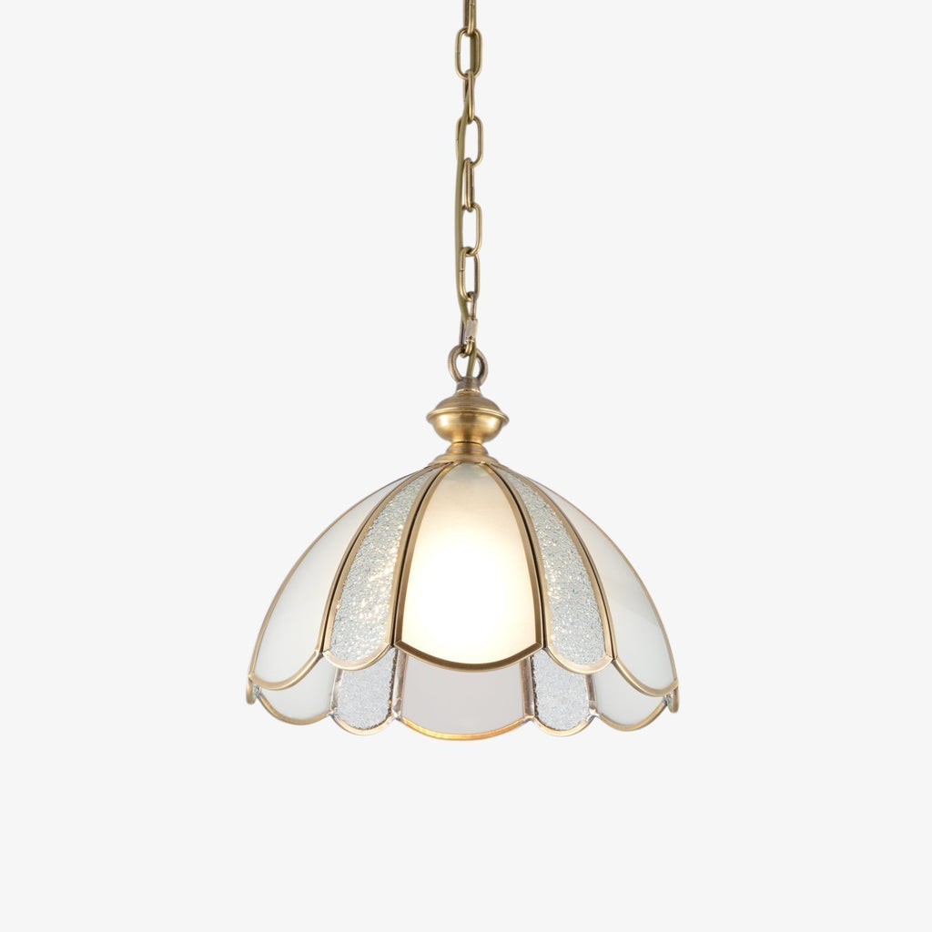 Ophaan Lampe Pendante Traditionnelle en Laiton et Verre Art - Neutralighting