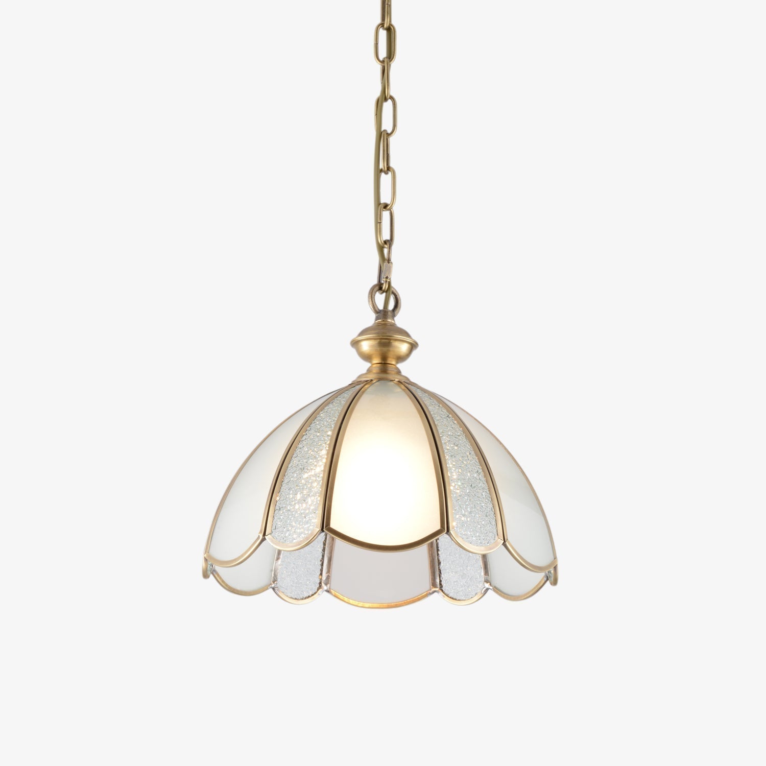 Ophaan Lampe Pendante Traditionnelle en Laiton et Verre Art - Neutralighting