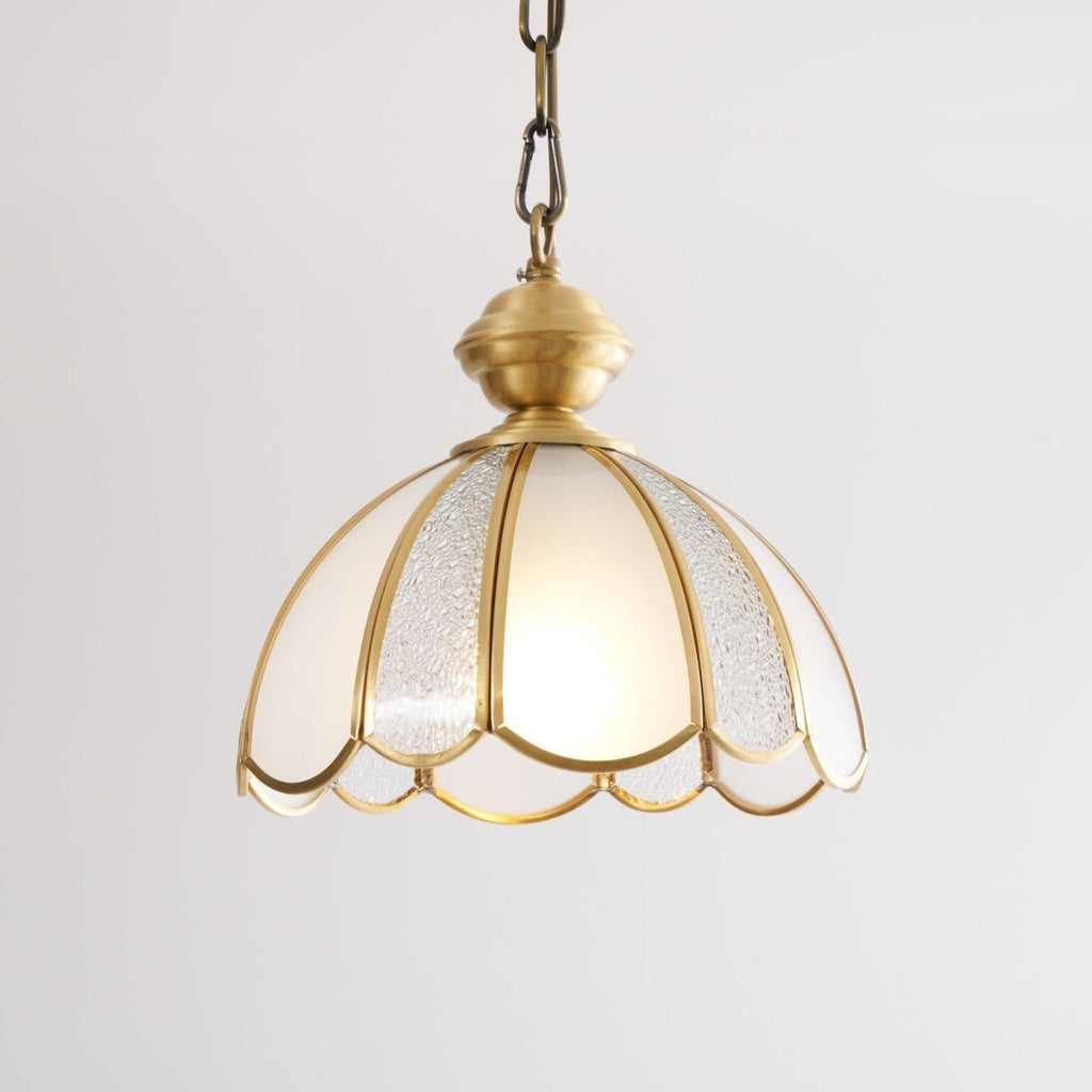 Ophaan Lampe Pendante Traditionnelle en Laiton et Verre Art - Neutralighting