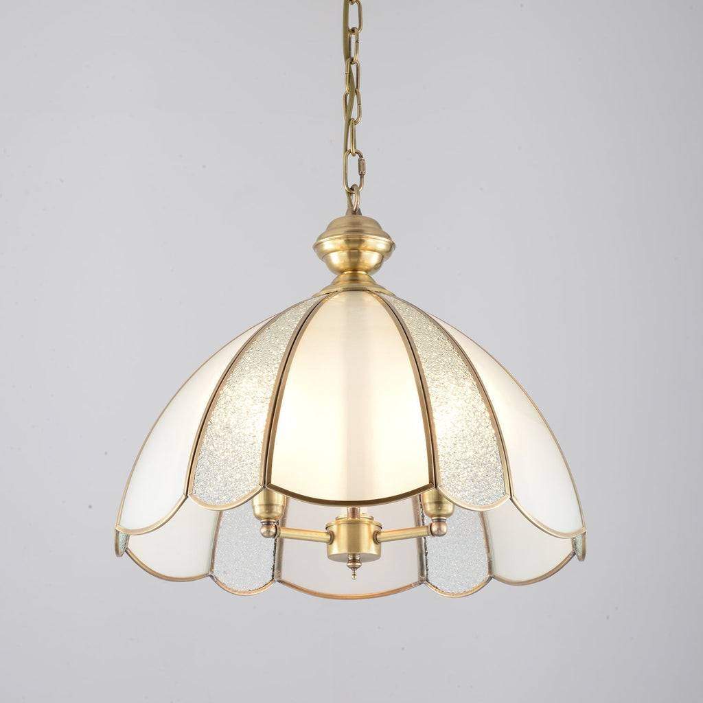 Ophaan Lampe Pendante Traditionnelle en Laiton et Verre Art - Neutralighting