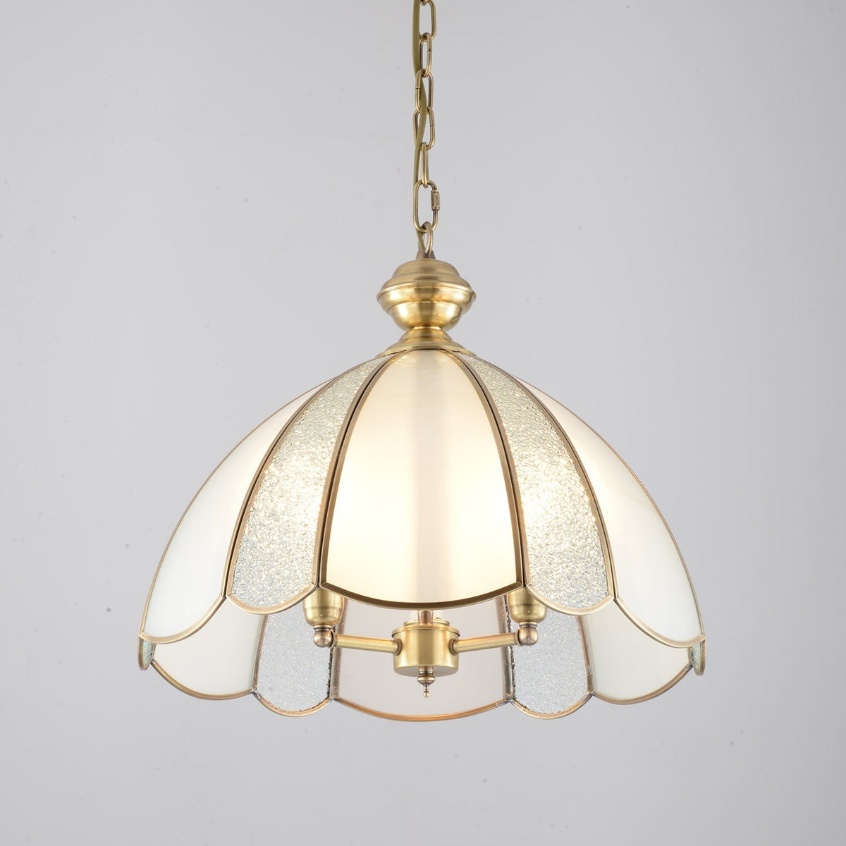 Ophaan Lampe Pendante Traditionnelle en Laiton et Verre Art - Neutralighting