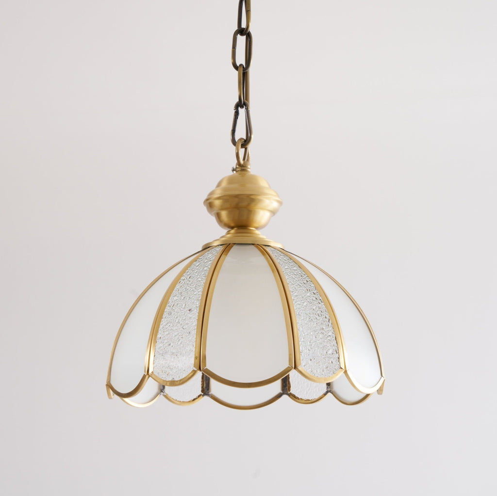 Ophaan Lampe Pendante Traditionnelle en Laiton et Verre Art - Neutralighting