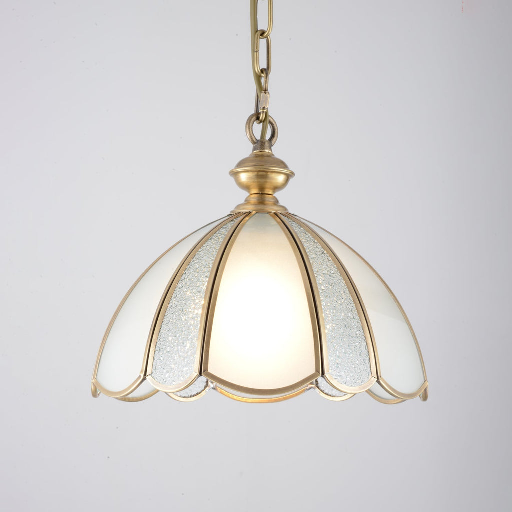 Ophaan Lampe Pendante Traditionnelle en Laiton et Verre Art - Neutralighting